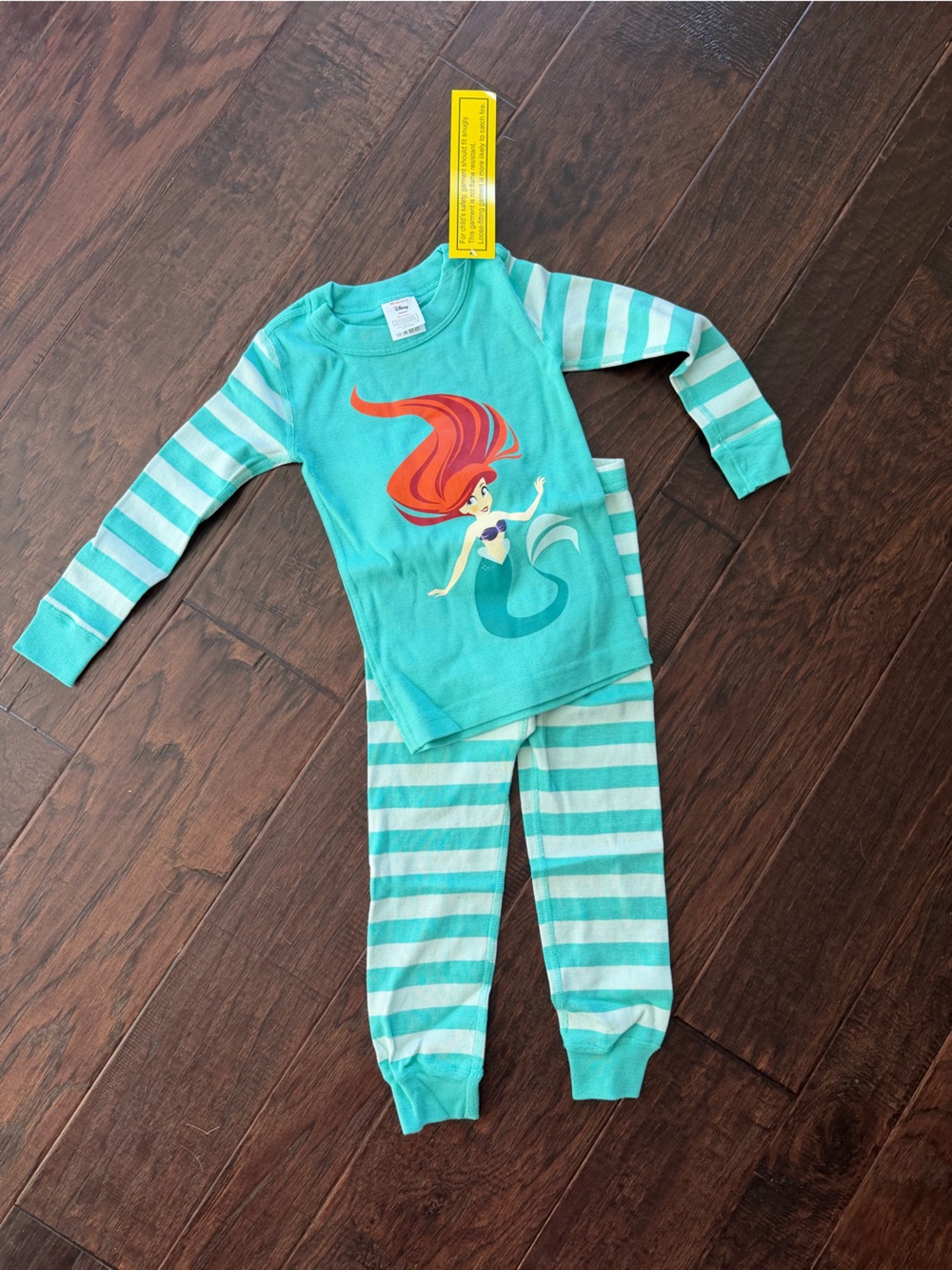 Hanna Andersson Little Mermaid Stripe Two-Piece Pajama Set